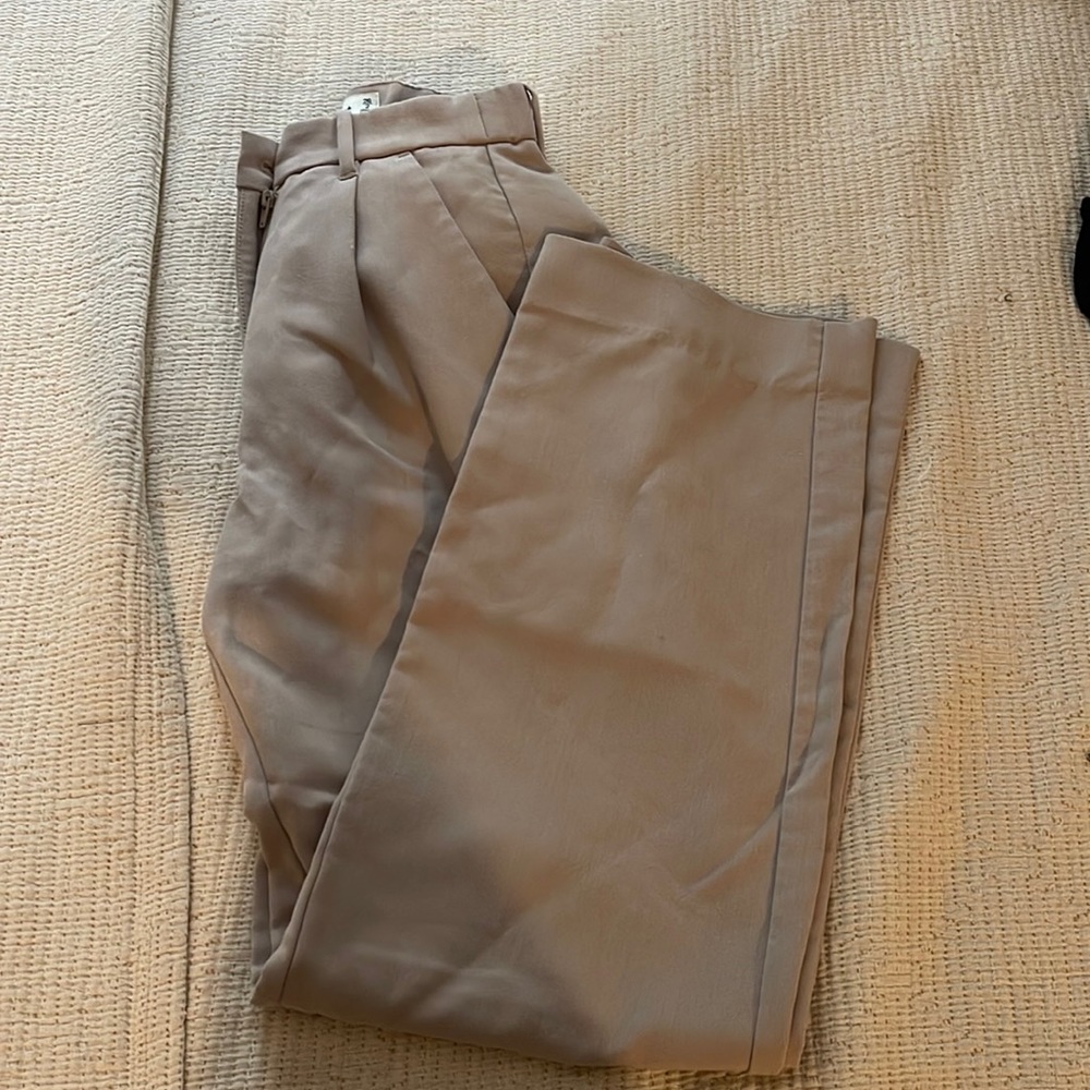 Abercrombie & Fitch Taupe High-Waist Trousers